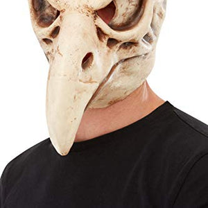 Smiffys 50819 Bird Skull Latex Mask, Unisex Adult, White