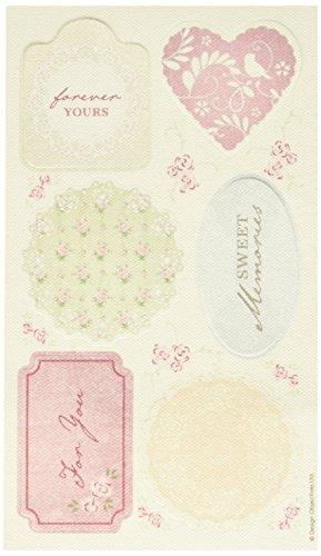Papermania Vintage Notes Canvas Stickers 6/Pkg-