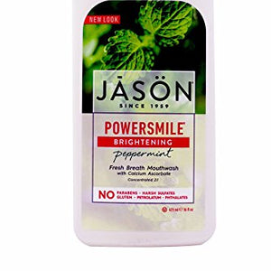 Jasons Natural 473ml Peppermint and Perilla Powersmile Mouthwash