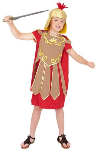 Gladiator Costume Includes Tunic, Cape and Hat - Small