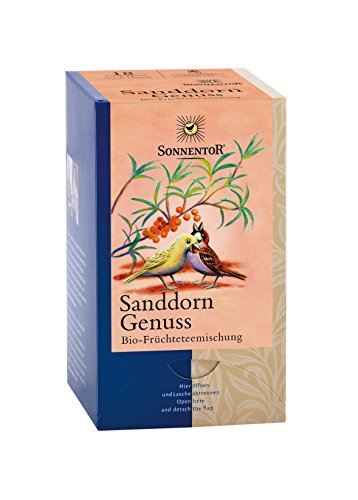 Sonnentor Sea Buckthorn Pleasure Fruit Tea 3 g (Pack of 2, Total of 36 Double Chamber Bags)
