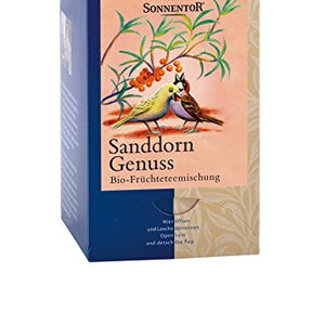 Sonnentor Sea Buckthorn Pleasure Fruit Tea 3 g (Pack of 2, Total of 36 Double Chamber Bags)