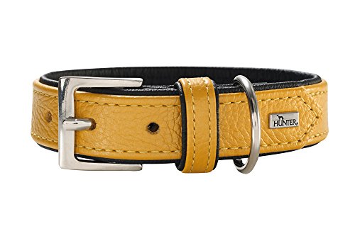Collar Capri Pearl, 40 Yellow/Black, Leather | Hunter