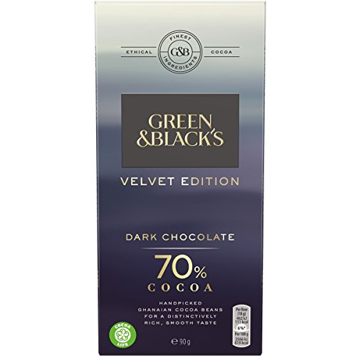 Green & Black's 70% Dark Chocolate Bar 90g Pack of 18