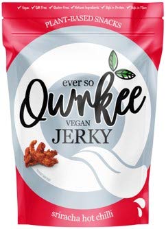 Qwrkee Vegan Jerky Sriracha Hot Chilli 70g (Pack of 4)