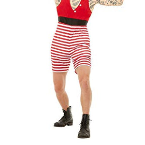Smiffys 50807XL Deluxe Strongman Costume, Men, Red & White, XL - Size 46"-48"