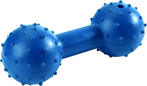 Dog Toy Dumbell With Bell, 11 Cm Blue  Pack Of 3 | Hunter