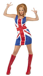 SMIFFY'S 29540 X 1 Ginger Power, 1990s Icon Costume, Ladies, Red and Blue, xl-uk size 20-22