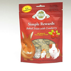 Oxbow Baked Treats Cranberry 60G | Petlife International Ltd
