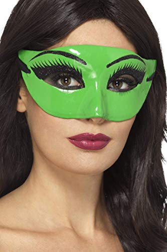 Smiffys 48051 Wicked Witch Eyemask, Green, One Size