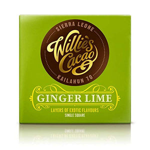Willie's Ginger lime dark chocolate bar