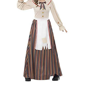 Smiffys Adult Women's Halloween Possessed Judy Costume, Dress, Hat and Latex Mask, Cirque Sinister, Halloween, Size: S, 45577