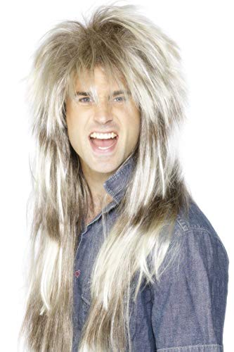 Smiffys 80's Mega Mullet Blonde Wig - Brown