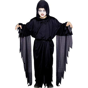 Smiffy's Children's Screamer Ghost Costume, Robe, Hood and belt, Size: M, Colour: Black, 21818