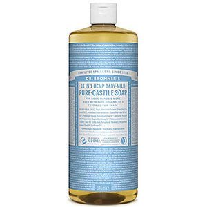 Dr Bronner's Baby Pure-Castile Liquid Soap 946ml (Pack of 2)