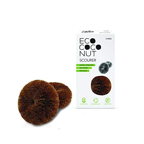 Eco Coconut Twin Pack Scourers, Natural, One Size