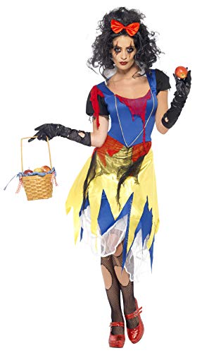 Smiffys Adult Women's Snow Fright Costume, Dress and Bow, Once Upon a Nightmare, Halloween, Size S, 21594