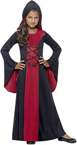 Smiffys Children's Vamp Girl Costume, Dress, Size: L, Color: Red and Black, 43031