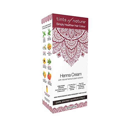 Tints of Nature Henna Cream Semi-Permanent Hair Colour, Dark Brown