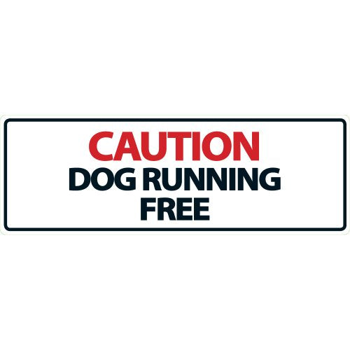 Caution Dog Running Free Landscape