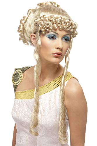Smiffys Greek Goddess Wig with Curls and Ringlets - Blonde