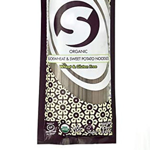 King Soba Gluten Free & Organic Sweet Potato & Buckwheat Noodles 250g - 3 Servings Per Pack (Pack of 6)