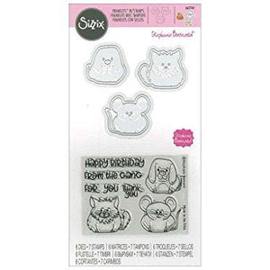 Sizzix (SIZC7) 662744 Framelits Die Set with Stamps, Brown