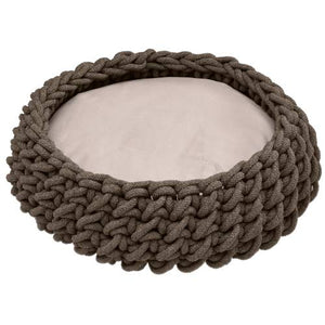 Dog Basket Braided Linz   50X50 Cm Taupe | Hunter