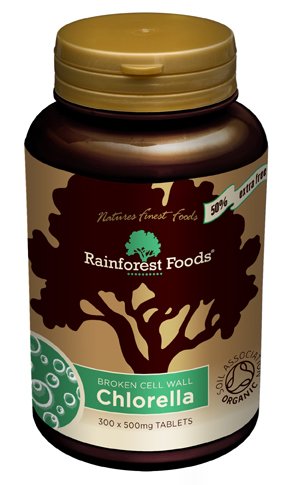 Rainforest Foods Organic Broken Cell Wall Chlorella Tablets 500mg Pack of 300