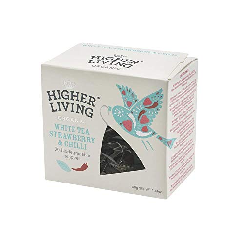 Higher Living White Strawberry & Chilli Teapees 20 bags