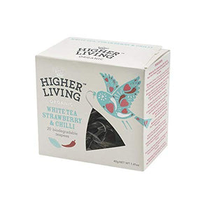 Higher Living White Strawberry & Chilli Teapees 20 bags