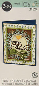 Sizzix 661134 Phrase with Thanks & Frame Thinlits Die Set by Jen Long (5/Pack)