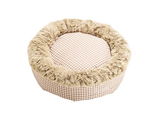 Cat- And Dog Bed Astana 50X50 Cm Brown Checked, With Plush | Hunter