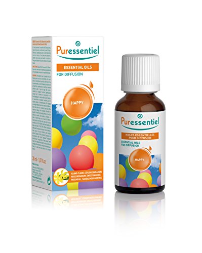 Puressentiel Essential Oils for Diffusion Happy Blend, 30 ml - Aromatherapy - 100% pure & natural essential oils – Pleasant aromatic atmosphere - For home, office, spa