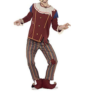Smiffys Adult men's Possessed Punch Costume, Top, trousers, Hat, Boot Covers and Latex Mask, Ciruqe Sinister, Halloween, Size L, 45576