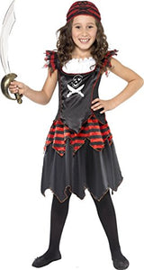 Smiffys Pirate Skull & Crossbones Girl Costume, L - Age 10-12 years