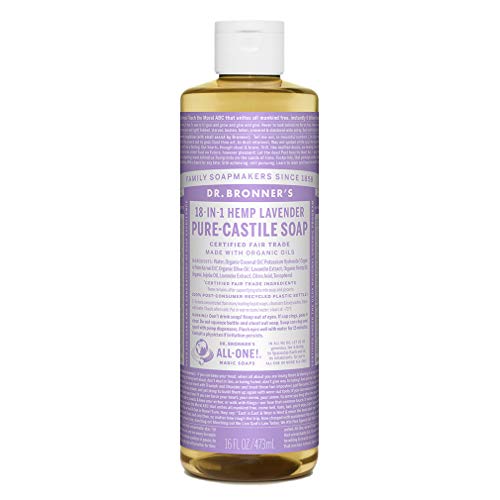 Dr. Bronner's Organic Lavender Pure-Castile Liquid Soap, 473 ml