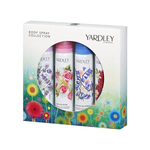 Yardley London Body Spray Collection, Pack of 4