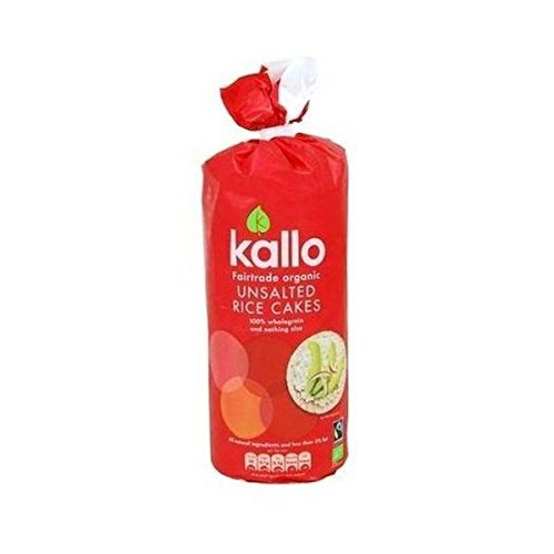 Kallo Rice Cakes No Added Salt 130g x 12 (Pack of 12)