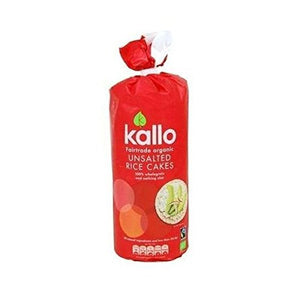 Kallo Rice Cakes No Added Salt 130g x 12 (Pack of 12)