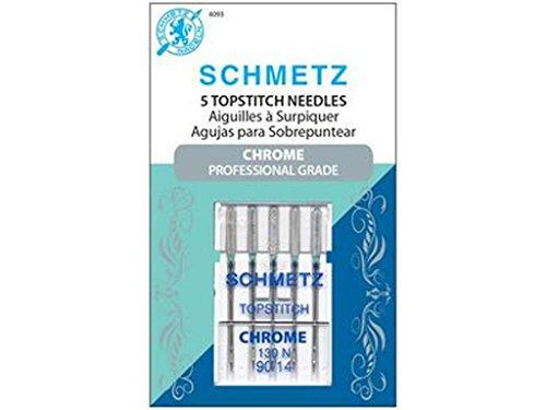 Schmetz 5 Piece Chrome Topstitch Size 90/14 Needle