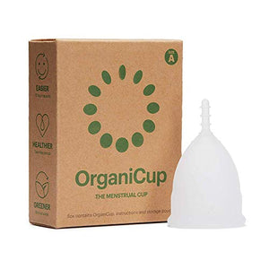 OrganiCup Menstrual Cup - 1# Winner of AllergyAwards 2019 - Size A/Small - Reusable Period Cup - FDA Approved - Soft, Flexible, Reusable Medical-Grade Silicone