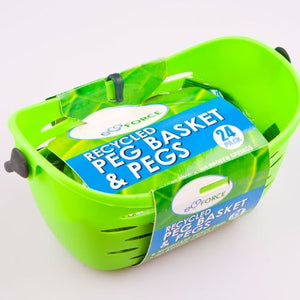 Ecoforce Recycled Peg Basket with Pegs 24 per pack