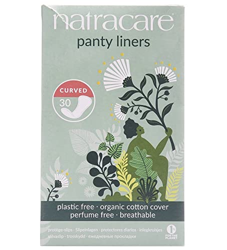 Pack of 7 x Natracare Natural Curved Panty Liners - 30 Pack