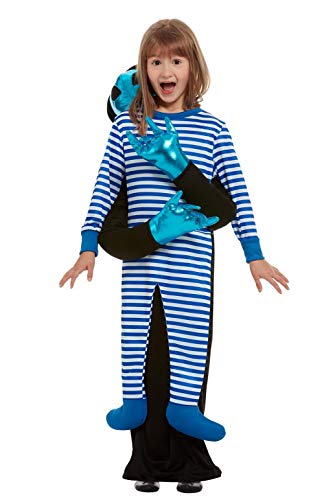 Smiffys 51083ML Alien Abduction Costume, Unisex Children, Blue, M to L - Age 8-12 years
