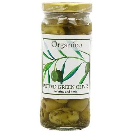 Organico Organic Pitted Green Olives In Brine And Herbs 280g (5 pack)