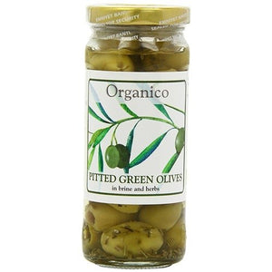 Organico Organic Pitted Green Olives In Brine And Herbs 280g (5 pack)