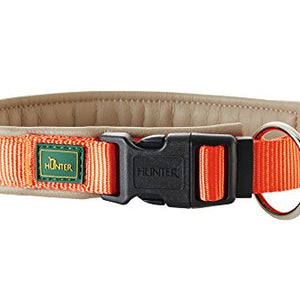 Collar Sevilla Vario Plus 30-35 Cm, 15 Mm Nylon Orange/Artificial Leather Taupe | Hunter