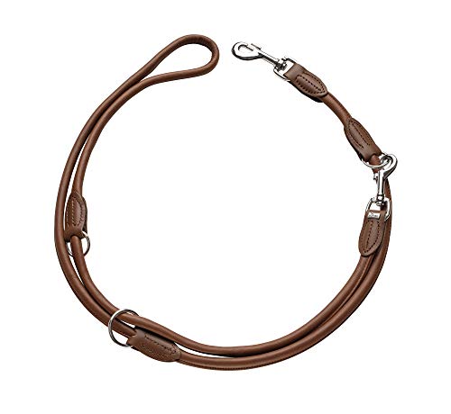 Training Leash Round & Soft 8/200 Nickel, Nappa Brown | Hunter