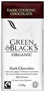 Green & Black's Organic Dark Cooking Chocolate 150g (Case of 15)